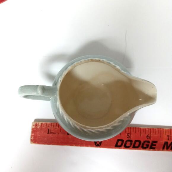 Vintage Harkerware Chesterton Gray Creamer Pitcher Pate Sur Pate from Set - Picture 6 of 10